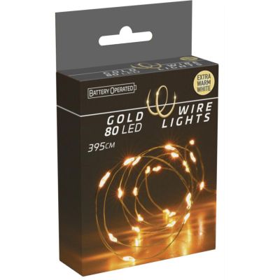 2. Batteriebetriebene Lichterkette mit 80 LEDs, superwarmweiß
