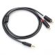 4. Ugreen AV102 10511 Kabel 3,5 mm Miniklinke (männlich) / 2RCA (männlich) 1,5 m – grau