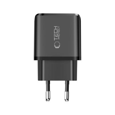 4. Tech-Protect NCA30 PD 30W / QC3.0 USB-A / USB-C Wandladegerät - schwarz
