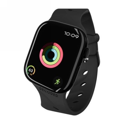 Decoded Silikon Ares Splice Band für Apple Watch 40/41/42 mm – Schwarz