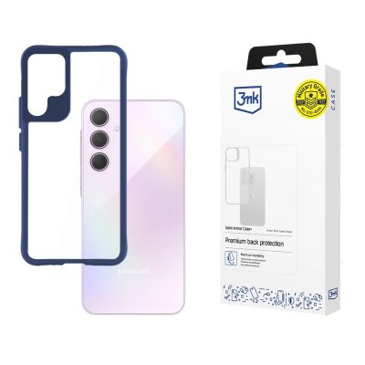 3mk Satin Armor Case+ Blau für Samsung Galaxy A35 5G - transparent