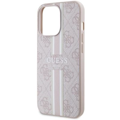 6. Guess GUHMP13LP4RPSP iPhone 13 Pro / 13 6,1" rosa/rosa Hartschale 4G bedruckte Streifen MagSafe