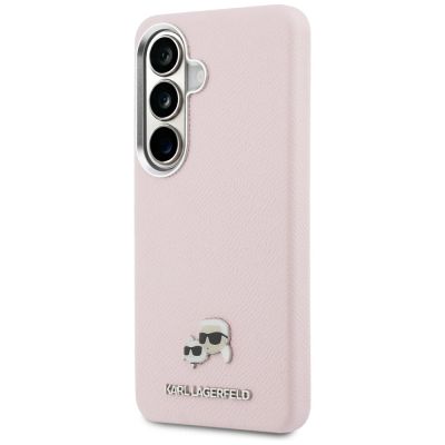 2. Karl Lagerfeld Saffiano KC Metal Logo MagSafe Hülle für Samsung Galaxy S26 - Pink