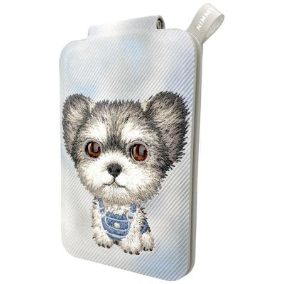 2. Nimmy New Big-Eye Cute Pets 2.0 Hunde-Magnetgeldbörse mit Handyhalterung – Grau