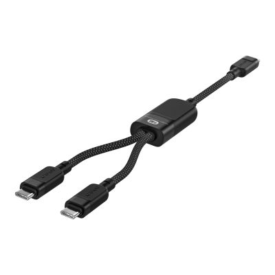 3. Acefast C5 USB-C – USB-C / USB-C 2in1 100 W 480 Mbit/s Kabel – Schwarz