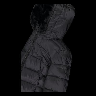 11. CMP Damen Winterjacke mit Kapuze, Sport, isoliert, schwarz (34K0036F/U901)