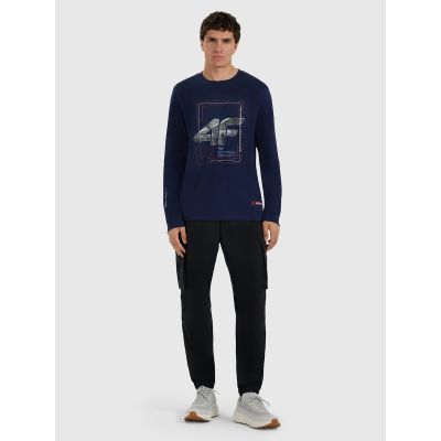 5. Herren Langarmshirt mit Print, regulär, Größe 4F 4FRAW25TLONM606-31S