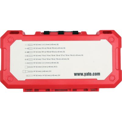 5. Schlagbit-Set, 68-teilig, YT-78077 YATO
