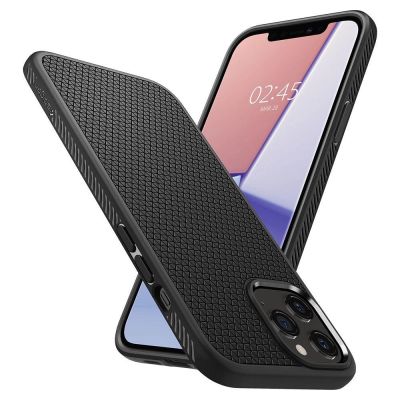 9. Spigen Liquid Air Hülle für iPhone 12 / iPhone 12 Pro – Mattschwarz