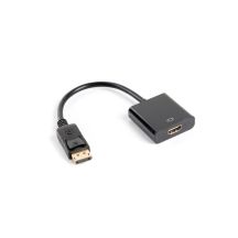 Lanberg AD-0009-BK Adapter (DisplayPort M - HDMI F; 0,10 m; schwarz)