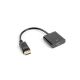 Lanberg AD-0009-BK Adapter (DisplayPort M - HDMI F; 0,10 m; schwarz)
