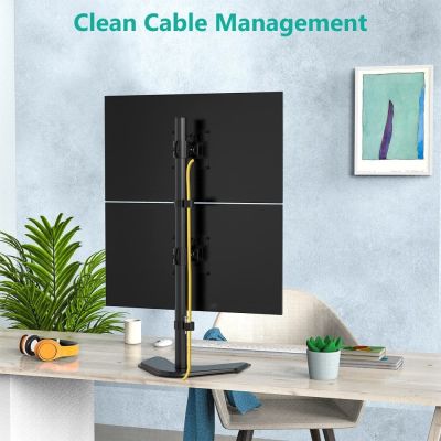 24. TECHLY VERTIKALER TISCHSTÄNDER FÜR 2 MONITOREN 13-27" LCD 10KG