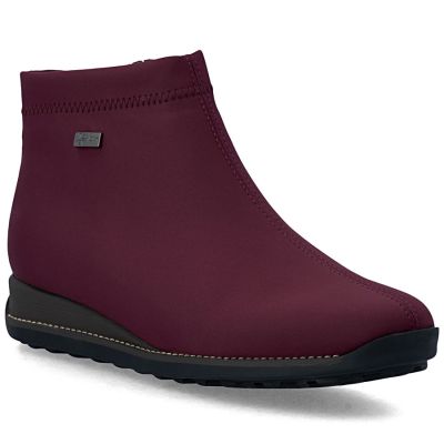 Rieker TEX 98251-35 wasserdichte, gefütterte Damen-Ankle-Boots in Burgunderrot