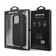 8. AMG AMHCP14LDOLBK iPhone 14 Pro 6.1 "schwarz / schwarz Hardcase Leder Hot Stamped