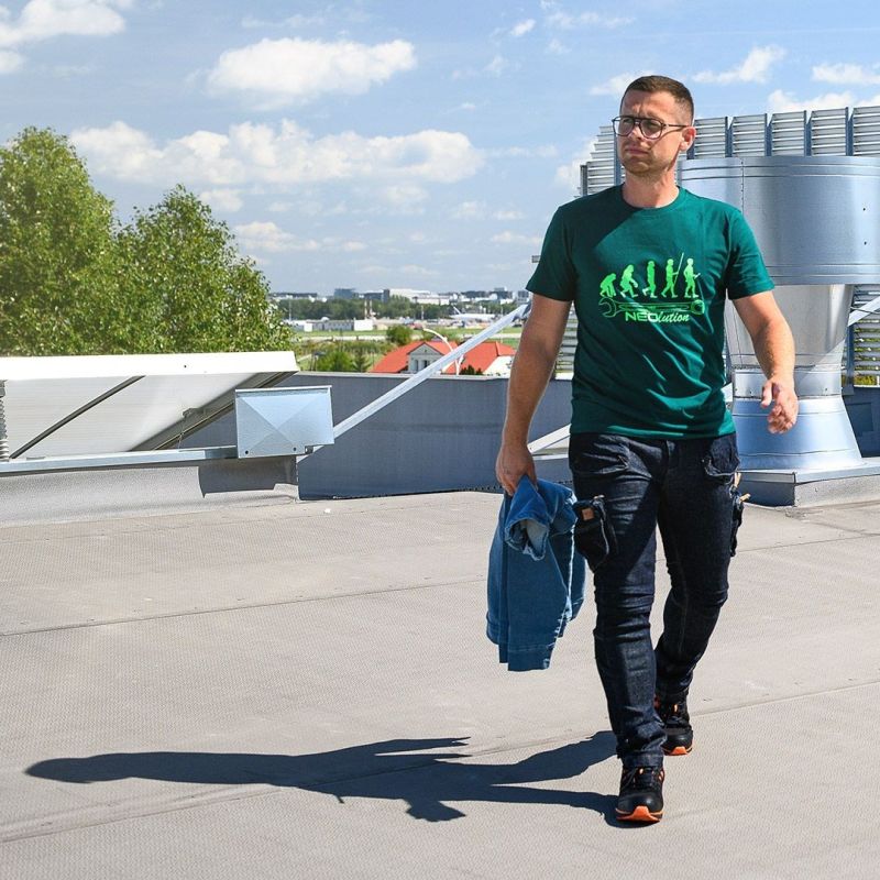5. 5-Pocket-Arbeitshose aus Denim, Größe M