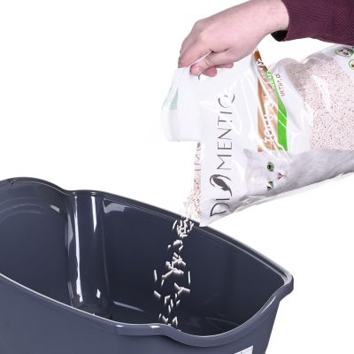 12. DIAMENTIQ BAYA Katzentoilette hellgrau/dunkelgrau - Katzentoilette