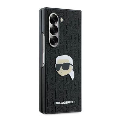 5. Karl Lagerfeld Saffiano Monogram Head Pin Hülle für Samsung Galaxy Z Fold 6 – Schwarz