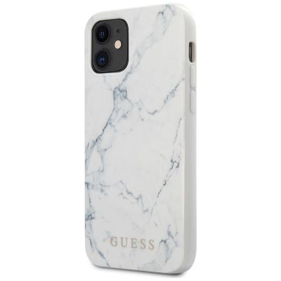 5. Guess Marble Case für iPhone 12 mini 5,4" - Weiß