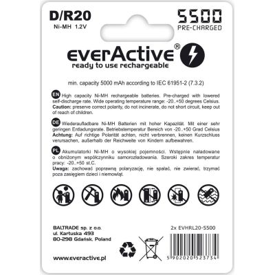 2. everActive EVHRL20-5500 Akku (5500mAh ; Ni-MH)