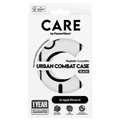 4. CARE by PanzerGlass Flagship Urban Case mit MagSafe für iPhone 16 – Transparent