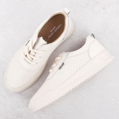 13. Sergio Leone PB236-S Damen-Sneaker aus schwarzem Leder mit Keilabsatz