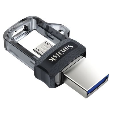 8. USB-Stick SanDisk ULTRA SDDD3-128G-G46 (128 GB; microUSB, USB 3.0; grau)