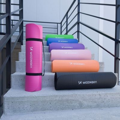 13. Wozinsky Gymnastikmatte 181 x 63 x 0,9 cm dicke Gymnastik Yogamatte rosa