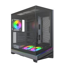 Montech Sky 3 PC-Gehäuse, Midi-Tower, ATX, ARGB, gehärtetes Glas - schwarz