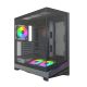 Montech Sky 3 PC-Gehäuse, Midi-Tower, ATX, ARGB, gehärtetes Glas - schwarz