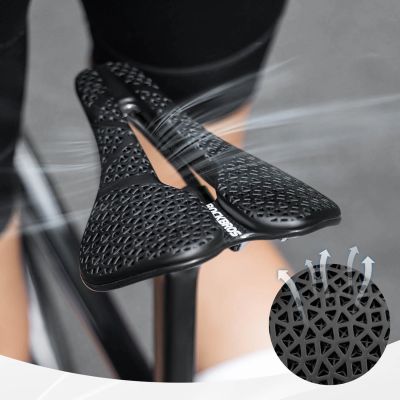 4. Rockbros LF0214 Anatomischer 3D-Fahrradsattel, wasserdicht – Schwarz