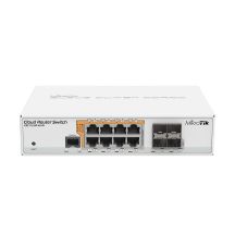 Mikrotik CRS112-8P-4S-IN Gigabit-Ethernet-Netzwerk-Switch (10/100/1000) mit PoE-Unterstützung, Weiß