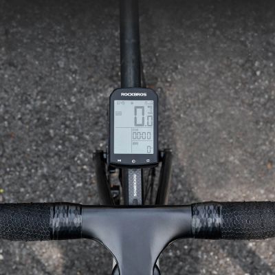 5. Rockbros FK-307W Fahrradcomputerhalterung aus Kohlefaser – Schwarz