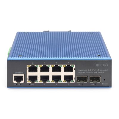 3. Digitus Industrial 8+2 Port Managed Gigabit Ethernet PoE L2 Switch