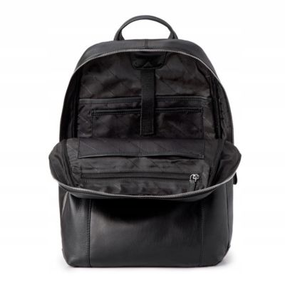 3. Puccini Royal Collection Herren-Lederrucksack für 15,6"-Laptops, Schwarz - LGD6323-1