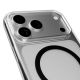 8. Puro Lite Mag TPU+PC Hülle kompatibel mit MagSafe für iPhone 17 Pro Max - Transparent mit schwarzem Ring