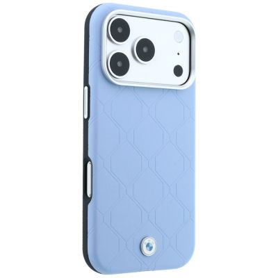 4. BMW MagSafe Hülle mit geprägtem, gestepptem Metalllogo für iPhone 18 Pro Max / 17 Pro Max – Blau