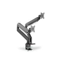 Doppelter Schreibtischarm mit 2xLCD-Klemme mit Gasfeder, max. 2x35" und 15 kg