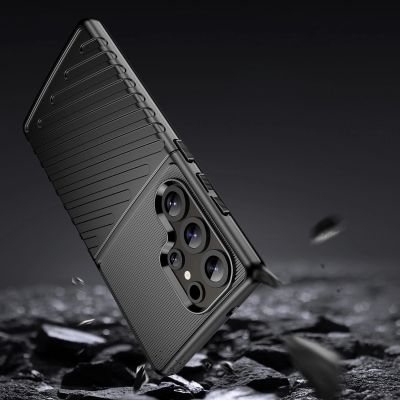 4. Thunder Case Hülle für Samsung Galaxy S25 Ultra Silikon Panzerhülle - Schwarz
