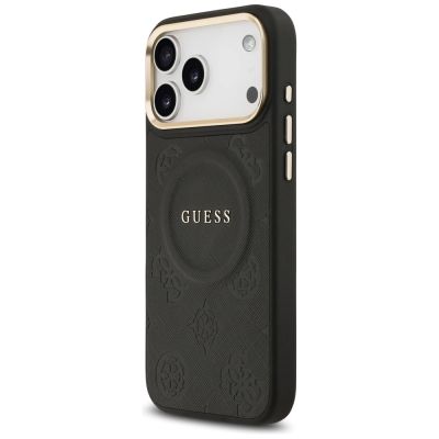 2. Guess Peony Hot Stamp MagSafe Case für iPhone 17 Pro Max - Schwarz