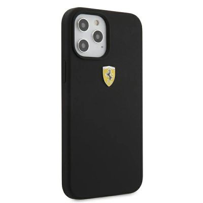 4. Ferrari FESIHCP12LBK iPhone 12 Pro Max 6.7" schwarz/schwarz Hardcase On Track Silicone