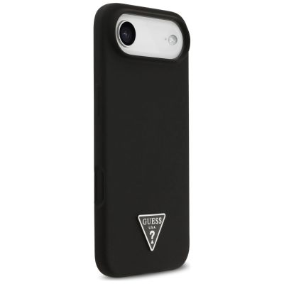 4. Guess Silikon Triangle Logo MagSafe Hülle für iPhone 17 Air - Schwarz