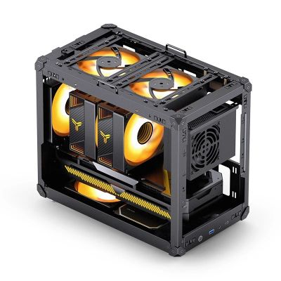 6. Jonsbo C6 MAX PC-Gehäuse, Mini-Gehäuse, Micro-ATX, gehärtetes Glas -