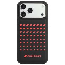 Audi Sport MagSafe-Hülle aus Kunstleder für iPhone 18 Pro Max / 17 Pro Max – Schwarz