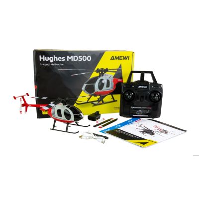 2. Amewi MD500 Li-Po RC-Hubschrauber 350mAh Akku Silber/Rot