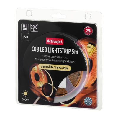8. COB-LED-Streifen 5 m, warmweiß, IP20