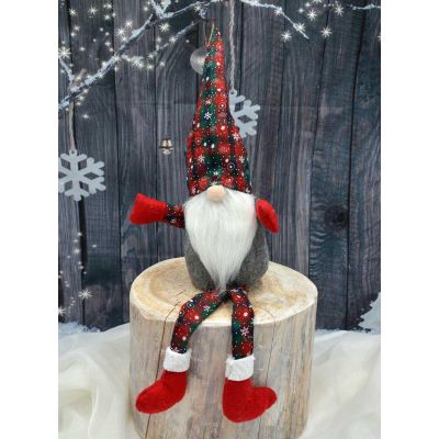 16. Dekorativer Elmon 30+20 cm Marineblau kariert