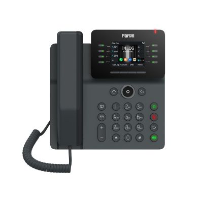 3. Fanvil V63 VoIP-Telefon, Schwarz, 6 Leitungen, LCD, WLAN