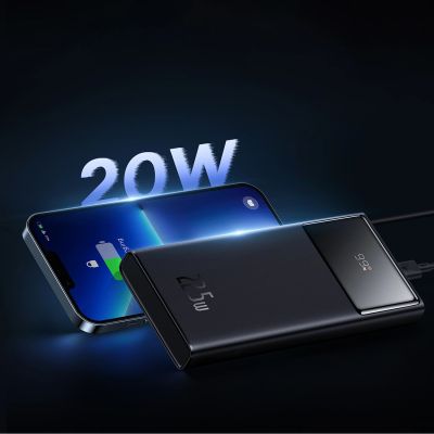 6. Baseus Star-Lord 10000mAh 22,5W Powerbank mit Digitalanzeige und 30cm USB-C 3A Kabel - Schwarz