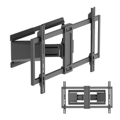 3. MACLEAN TV-WANDHALTERUNG, VESA 600 x 400, max. 37–90 Zoll, max. Traglast 65 kg, Schwarz, MC-881 N