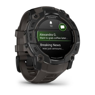 2. Garmin Instinct 3 – 50 mm AMOLED-Uhr, schwarz mit mattschwarzem Armband